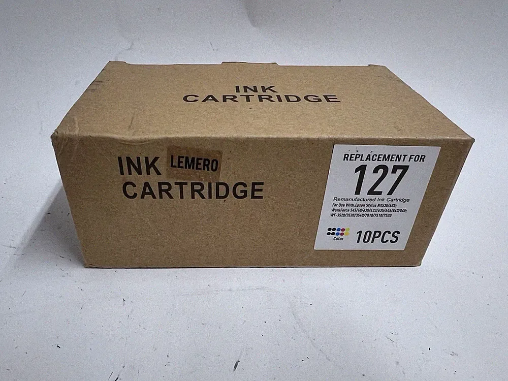 Lemero 127 Ink Cartridge Set 10-Pack Replacement for Epson WF Printers
