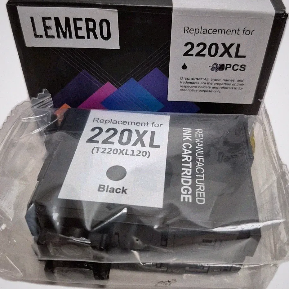 LEMERO Black Ink Cartridge 220XL, (2-pack) For Epson Printers