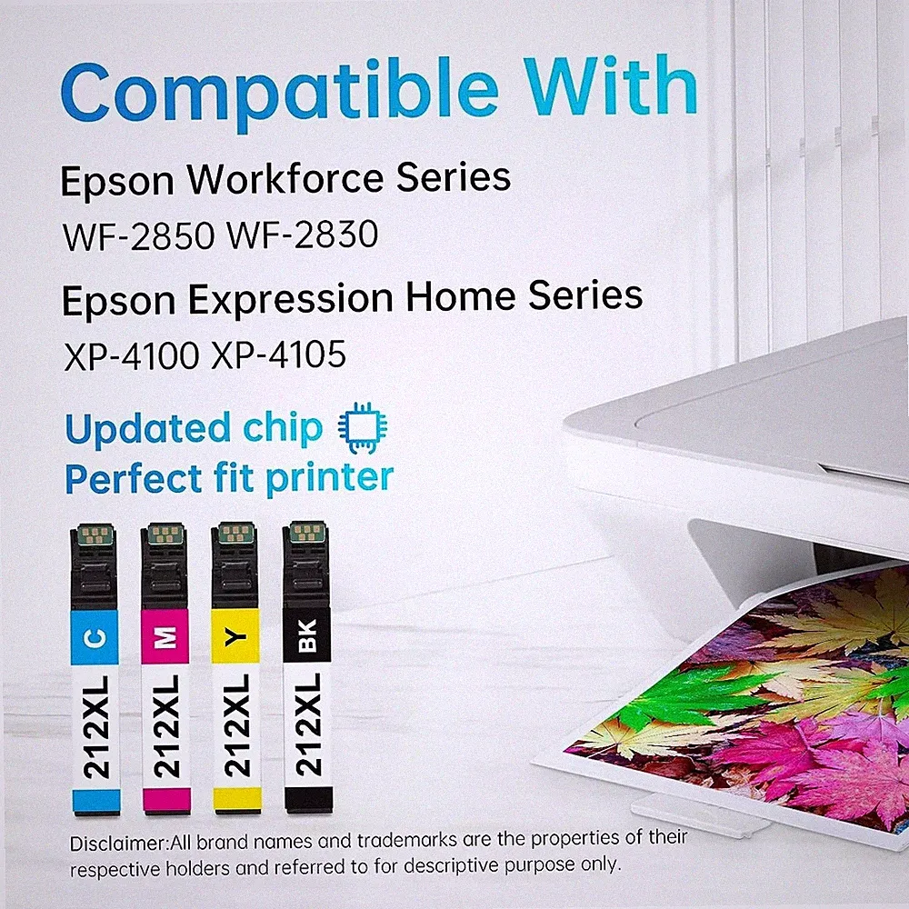 LEMERO INK CARTRIDGE REPLACEMENT FOR 212XL 4PCS - BLACK