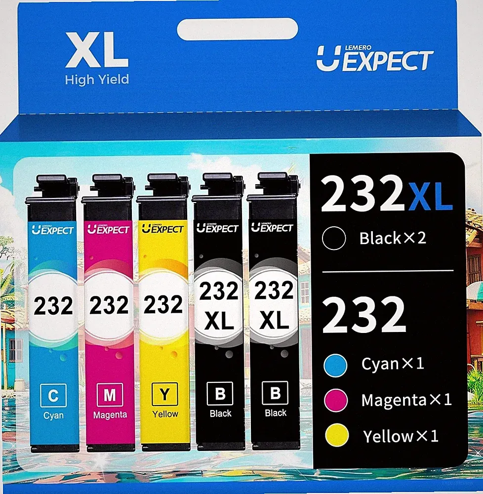 LemeroUexpect Ink Cartridges Combo Pack 232XL Ink Cartridge for Printer