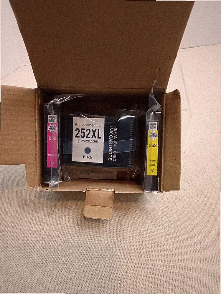 Lot Of 3 - 252XL Ink Cartridges Printer Black Cyan Yellow Magenta by LEMERO