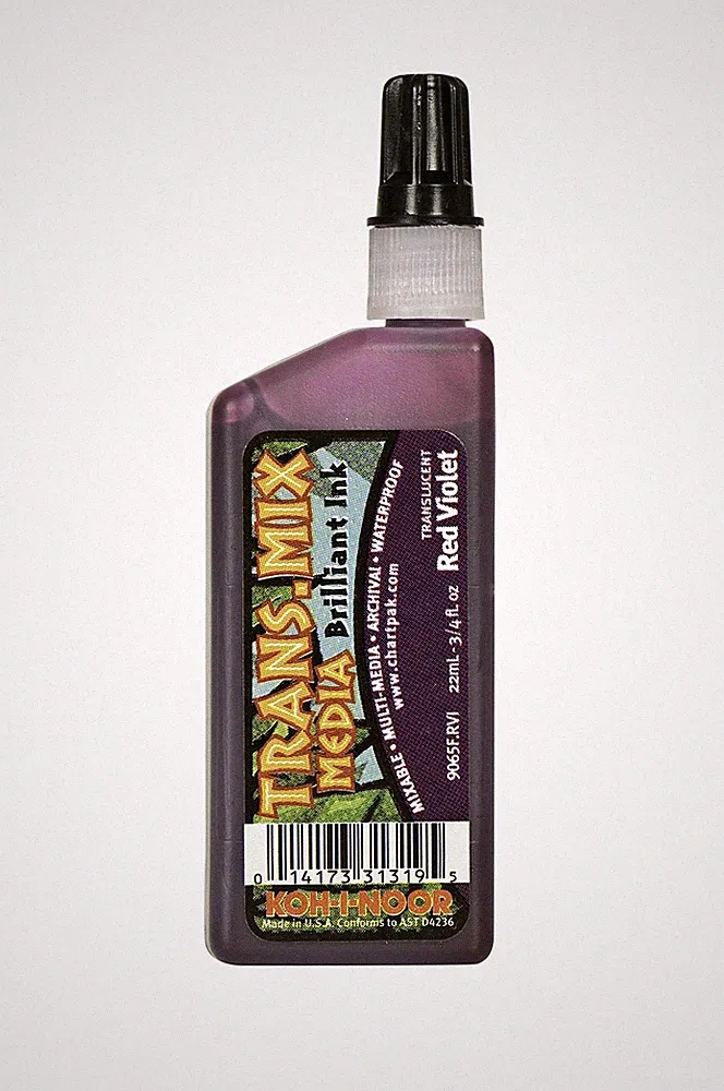 Translucent Mix Media Pigment-Based Drawing Ink, 0.75 Oz. Bottle, Red Violet...
